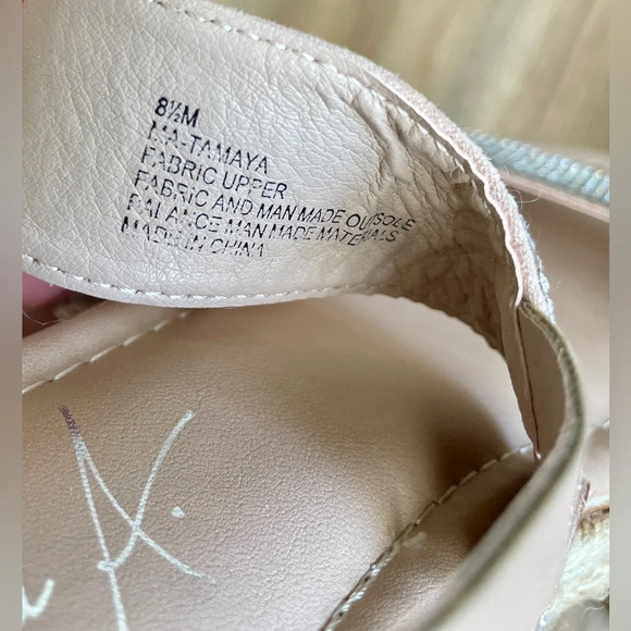 Mari A. Tamara Nude/Nude Sandals Size 8.5 Espadrille EUC - Picture 6 of 7